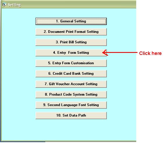Entry Form Settings